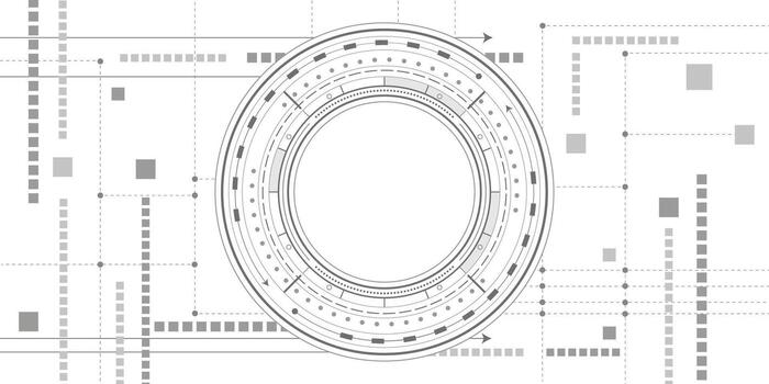 Technical drawing. Artificial intelligence. Engineering industry. New technologies. vector