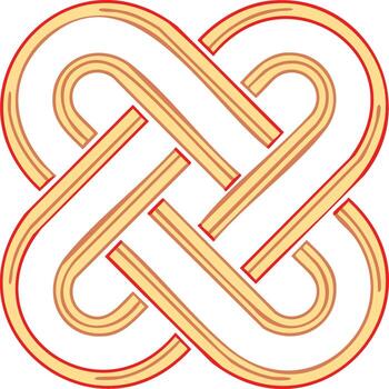 intrincado interminable nudo diseño entrelazados geométrico modelo vector