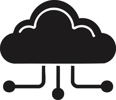 nube informática icono representando conectado nube red tecnología vector