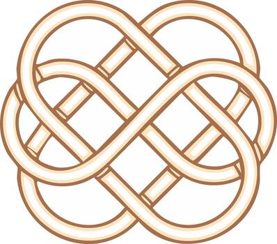 complejo nudo con curvas en un repitiendo sin costura entrelazados modelo vector