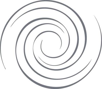 Minimalist Gray Swirl Illustration with Dynamic Circular Motion and Flowing Lines vector