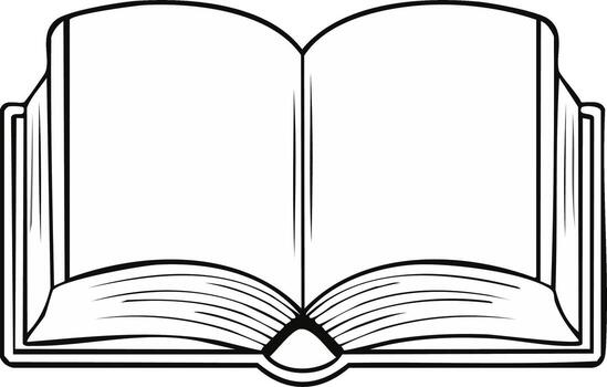 Open Book Graphic Illustration with Blank Pages for Text and Design vector