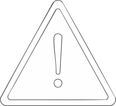 Outline Warning Symbol With Exclamation Point Inside A Triangle vector
