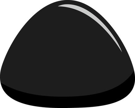 Modern minimalist smooth dark gray rounded dome shape with a subtle glossy highlight vector