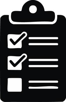 Checklist with Tick Marks and Blank Space for Notes or Tasks vector