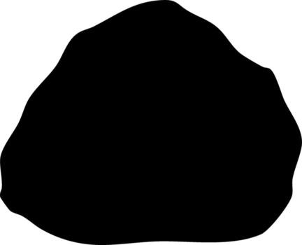 A dark blob shape with curved lines and an organic form, graphic element vector