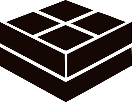 isométrica en capas bloquear icono geométrico cubo gráfico símbolo vector