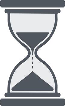 Hourglass with Sand Flowing Down Time Passing Measurement Deadline Countdown Icon vector