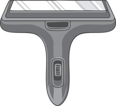 Modern grooming tool with ergonomic handle and integrated indicator vector