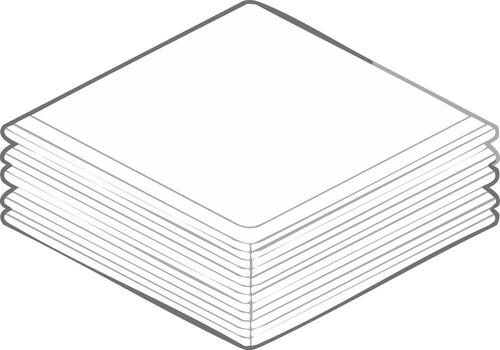 apilar de cuadrado blanco documentos o servilletas en angular isométrica ver vector