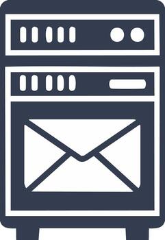 Server Rack Hosting Email Message Illustration for Business Communication vector