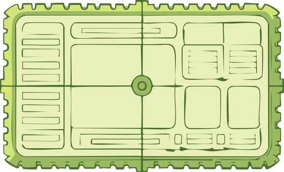 Hand Drawn Website Interface Layout Wireframe Sketch Abstract Green UI UX Design Blueprint vector