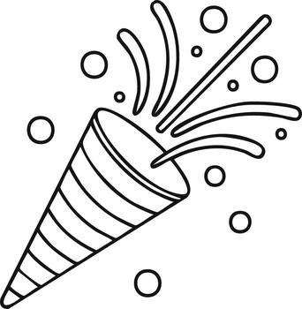 papel picado corchete explotando con corrientes y círculos línea Arte celebracion vector