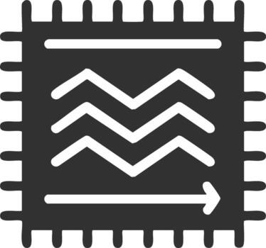 resumen geométrico icono de un cuadrado forma con flechas y zigzag líneas vector
