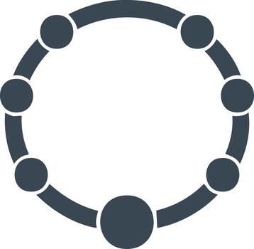 Connected Segments Forming Circle, Circular Network System Illustration vector