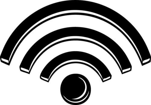 Wireless Communication Symbol with Signal Bars Icon Connectivity Connection Network Design vector