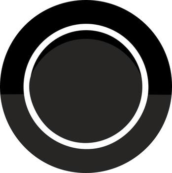 Abstract monochrome geometric circle icon with a modern minimalist design element for logos or buttons vector