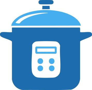 moderno eléctrico presión Horno icono con digital monitor y controlar botones vector