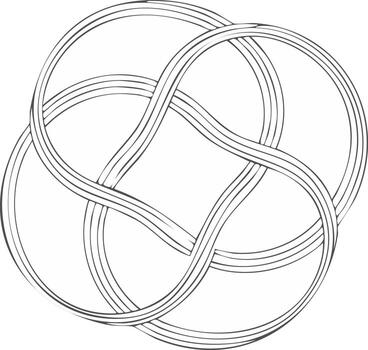 vinculado anillos simbolizando interconexión y infinito en un blanco antecedentes vector