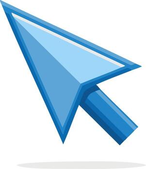 azul puntero cursor ilustración, web navegación, moderno estilo, flechas, hacer clic símbolo vector