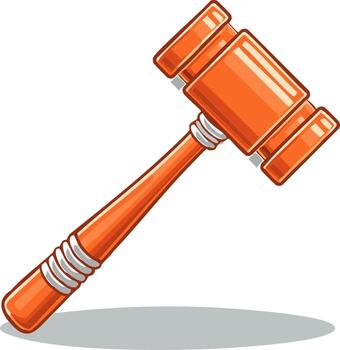 A judge's gavel vector