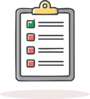 portapapeles con cheque cajas y cheque marca, que hacer lista, tareas, metas y Progreso indicador en blanco vector