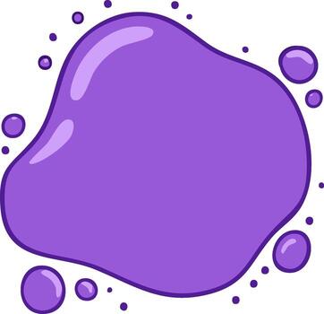 resumen púrpura gota con rodeando puntos para gráfico diseño y creativo proyectos, aislado forma vector