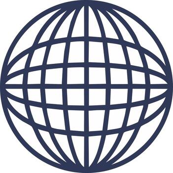 resumen ilustración de un globo con líneas y cuadrícula diseño vector