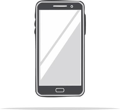 Portable modern smartphone with blank screen for app content display technology communication vector