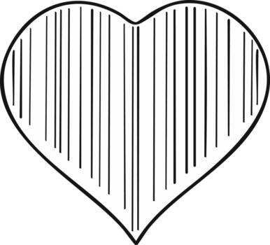 corazón forma con vertical líneas modelo gráfico diseño icono vector