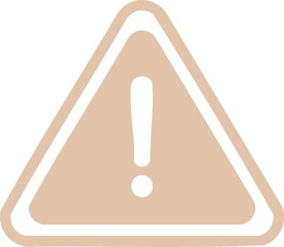 Simple Exclamation Mark Warning Symbol in Triangle Shape Isolated on White Background vector