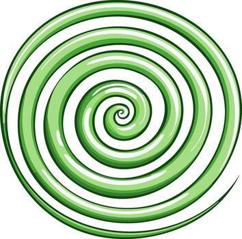 Green Swirl Candy Design vector