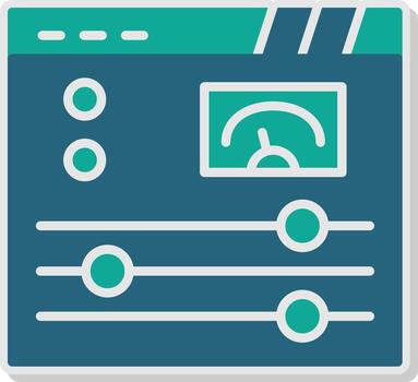 Digital Web Controls Glyph Sticker vector