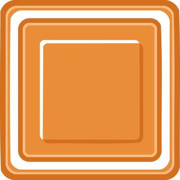 Geometric design with multiple layered rounded rectangles in orange and white vector