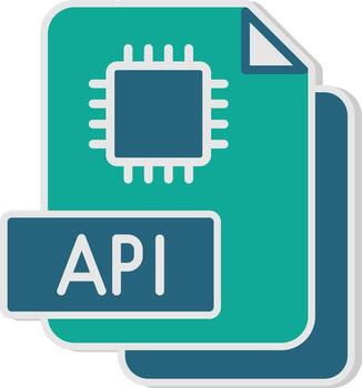 api guión archivo glifo pegatina vector