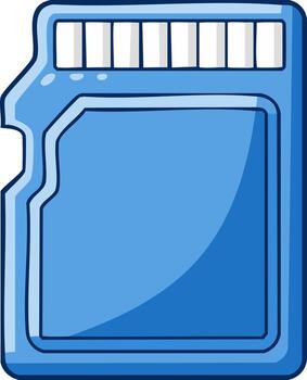 SD card memory chips illustration Data storage digital memory gadget vector