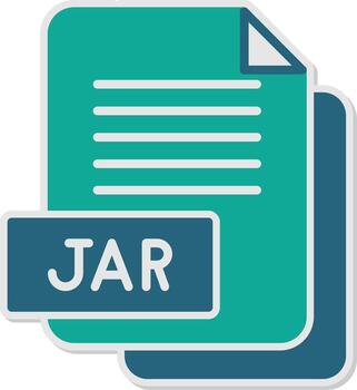 Java tarro archivo glifo pegatina vector