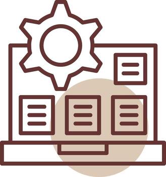 algoritmo línea circulo icono vector