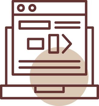 Command Line Line Circle Icon vector