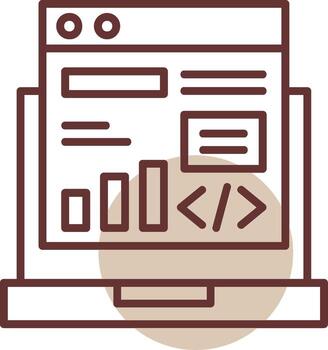 Code Deployment Line Circle Icon vector