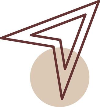 enviar línea circulo icono vector