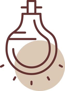 Lightbulb Line Circle Icon Design vector