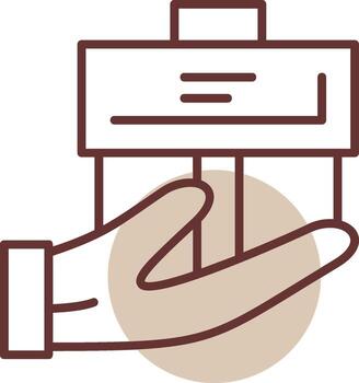 Handover Minimal Line Circle Icon vector