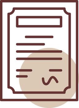 Certificate Minimal Line Circle Icon vector