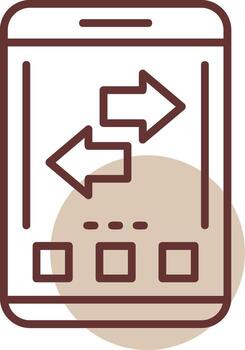 Refresh Mobile Interface Line Circle Icon Design vector