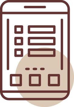 menú móvil interfaz línea circulo icono diseño vector