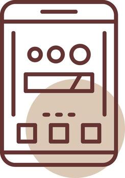 Loading Mobile Interface Line Circle Icon vector