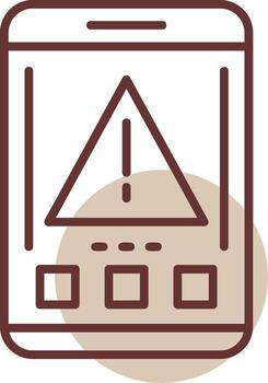 Error Mobile Interface Line Circle Icon vector