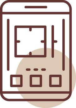 Camera Mobile Interface Line Circle Icon vector