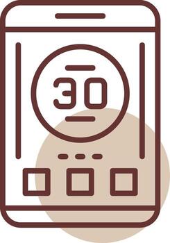 Battery Mobile Interface Line Circle Icon vector